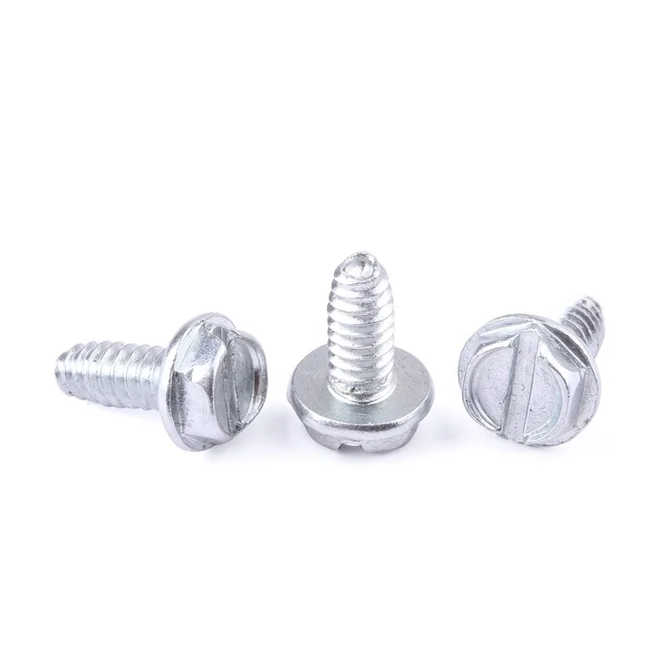 Factory fastener stainless steel slotted hexagon flange self-tapping M2-M8 screws