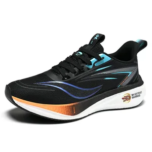 Customizable Men's Plus Size Sports Sneakers Lightweight Casual Carbon Plate Running Walking Shoes for Winter Anti-Slip Mesh