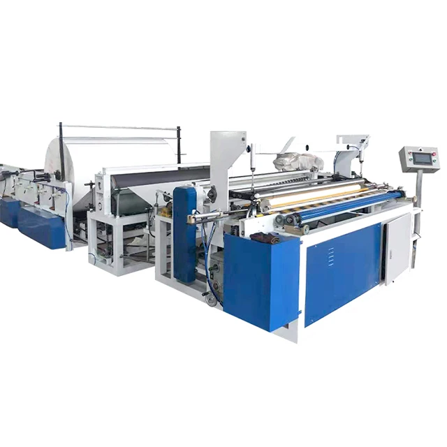 Custom Design Paper Processing Machine Automatically Napkin Toilet Paper Rewinding Machine