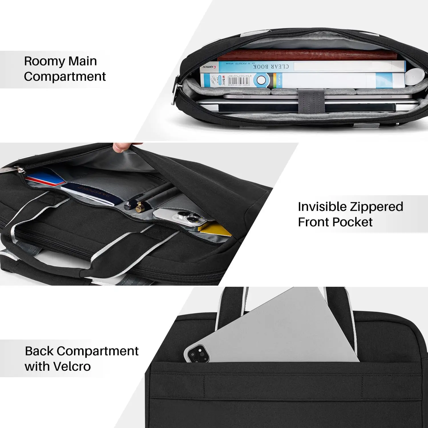 product laptop shoulder bag for men women waterproof computer carrying case messenger bag with strap laptop briefcase for 14 15 16 inch-30