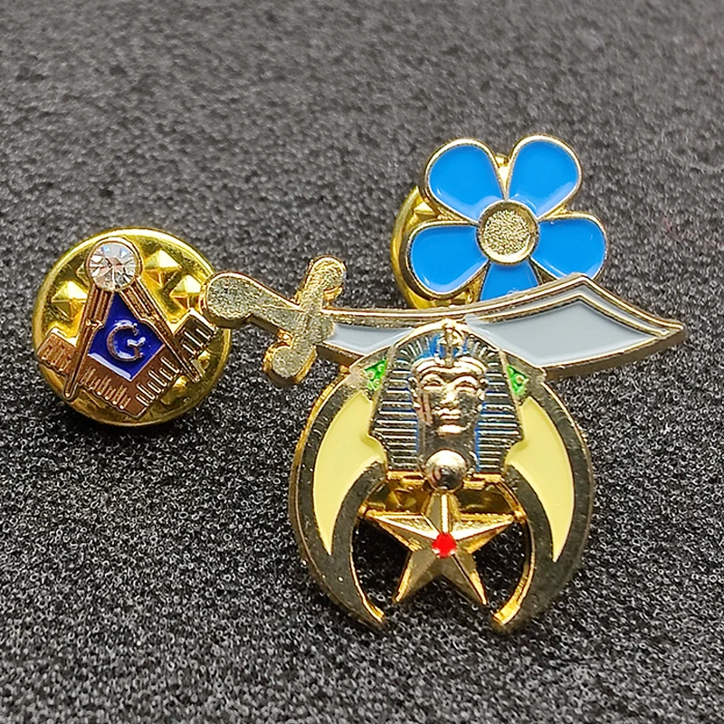 PrestigeGiftware Masonic Forget Me Not Flower Design Lapel Pin Badge In Engraved Personalised Gift Box - Foto 11