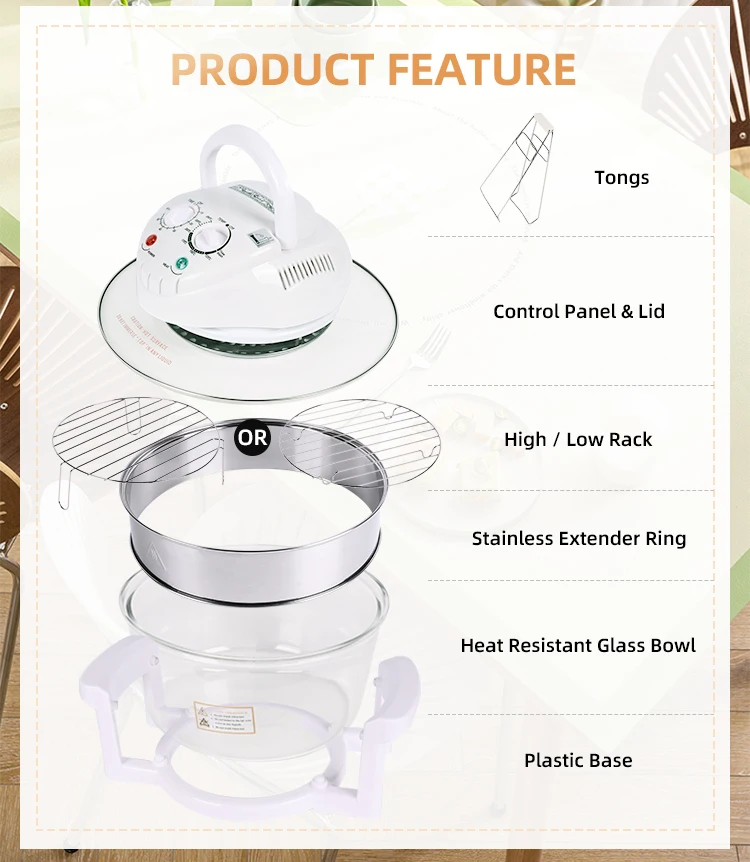 Halogen Infrared Tabletop Oven Convection Countertop Air Fryer See ...