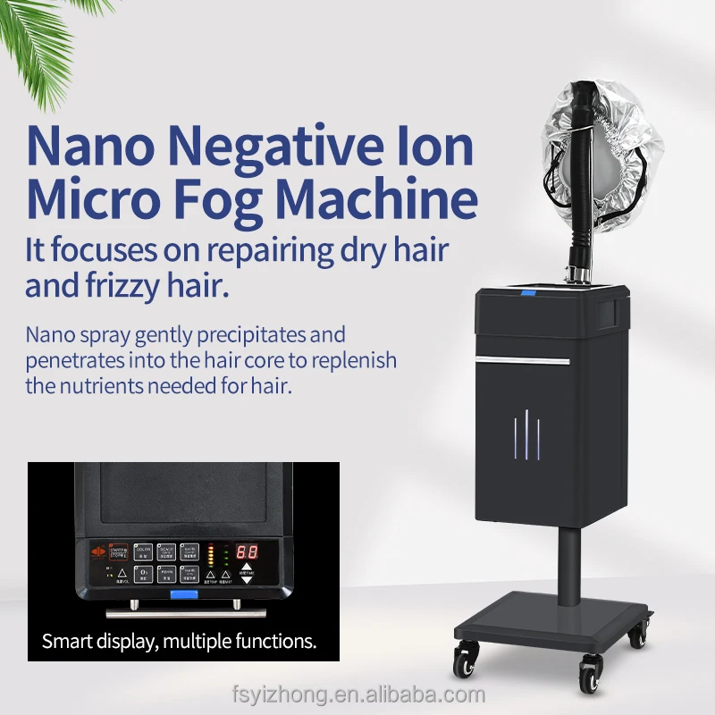 Nano Negative Ion Micro Mist Machine With Micro Fog and Deep Repair and Micromis Hair Steamer Cap for Hair Care SPA Moisturizing