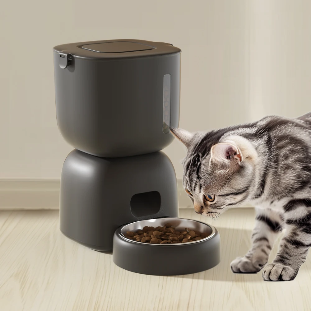 Petwant 3L Automatic Cat Dog Robot Food Dispenser Intelligent Timed Quantitative Visible Wifi Smart Pet Feeder