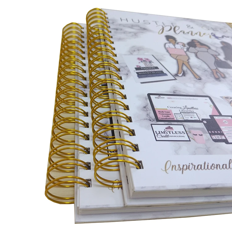 Customize Luxury Gold Spiral Diary Weekly Goal Planner Budget Binder