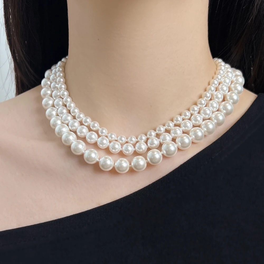 KAKODIY Charm Elegant Fine Jewelry for Women Everyday Wear Accessory 925 Sterling Silver 10mm Round Pearl Necklace detail 1