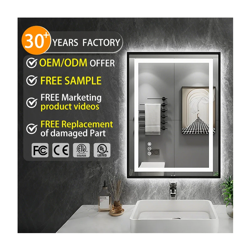 Makeup Explosion-Proof  Customizable Bath Mirrors Portable Led Mirror Explosion-Proof Bath Touch Screen Mirrors