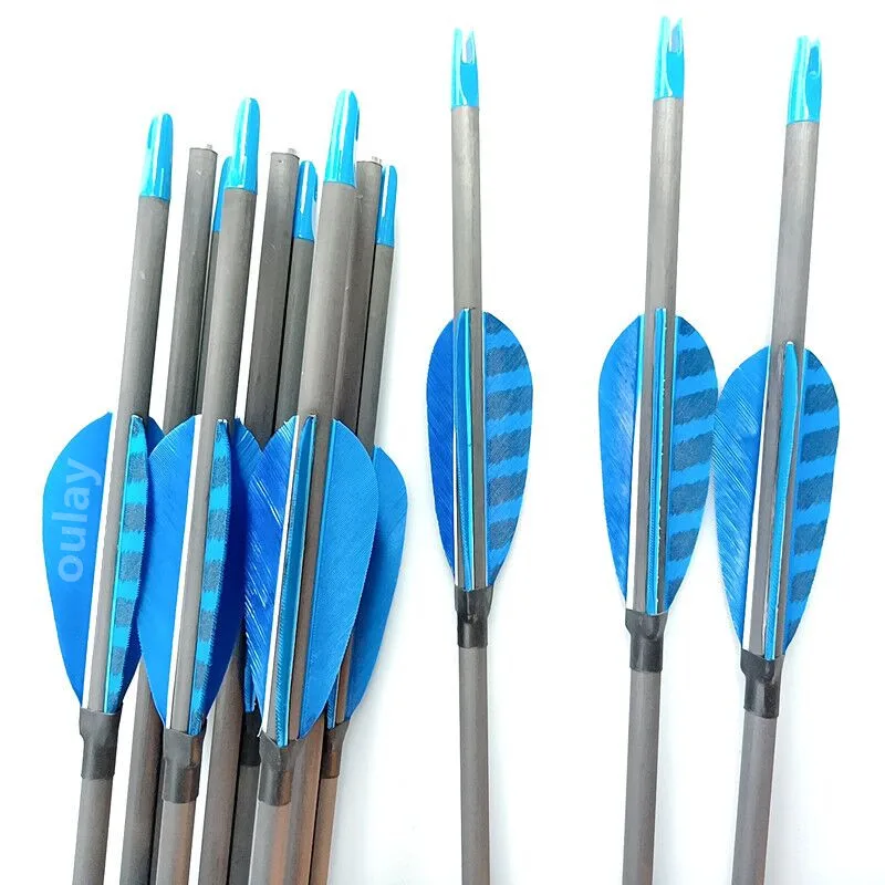 Lot De 6/12 Flèches Carbone MILAEM – 30 Pouces – SP500 – Pour Arc Recurve Ou Compound – Neuf