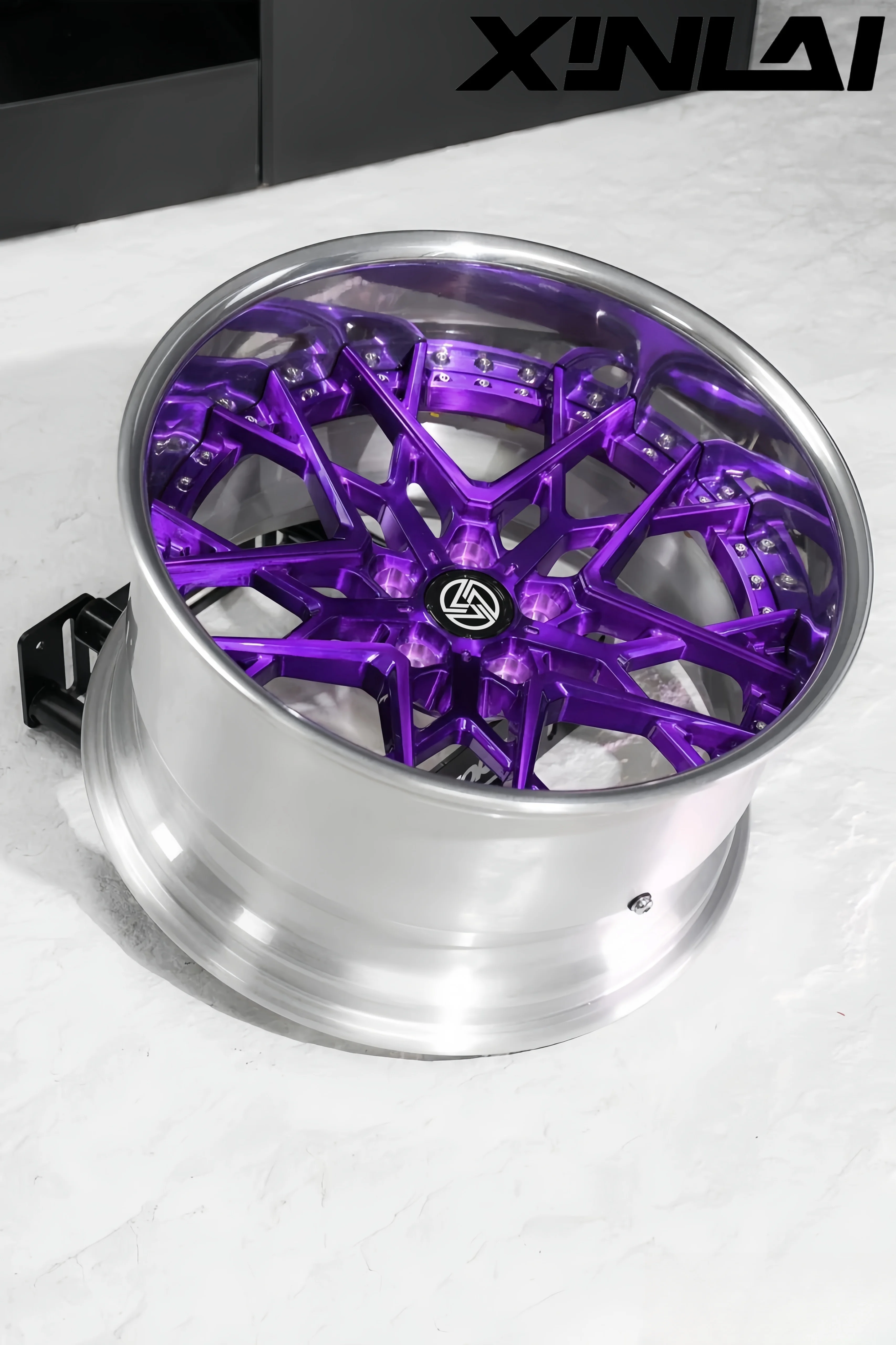 XINL Hot Sale 2 Piece Forged Brushed Polished Car Wheel 5x120 5x112 5x114.3 18 19 20 21 22 Inch Wheel for Racing - Image 4