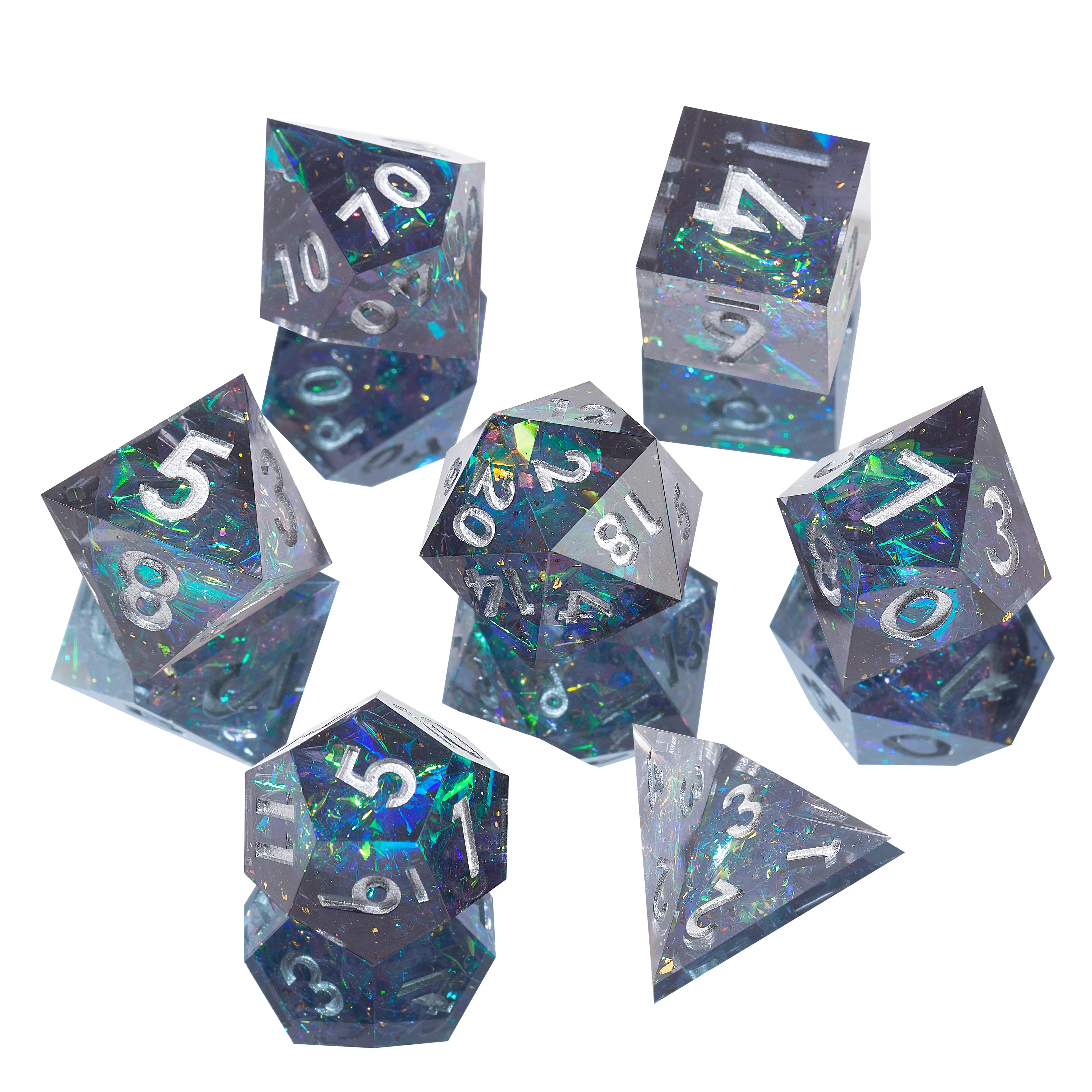 Набор игральных костей DND с высоким качеством и уникальным дизайном, высококлассные игральные кости DND Galaxy Blue, игральные кости DND