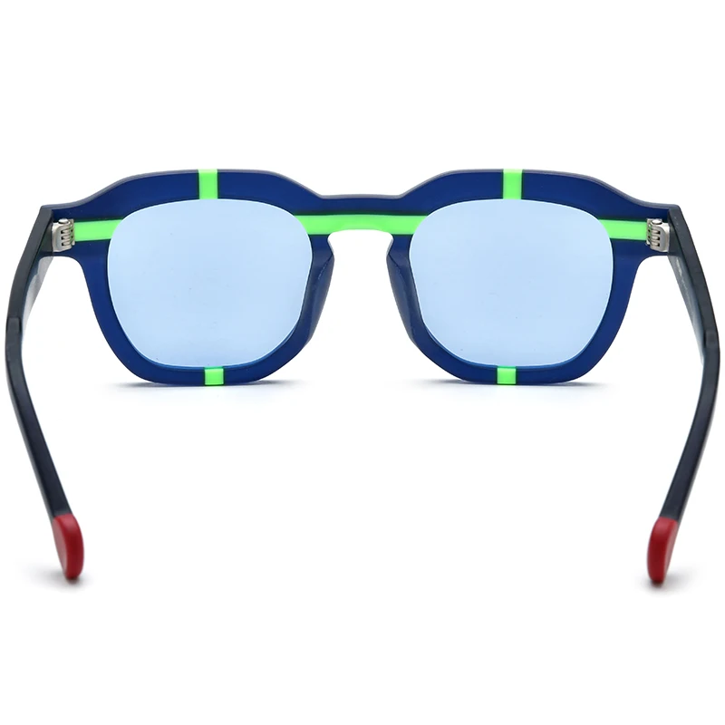 Borregls Matte Acetate Multicolour Polarized Sunglasses Men New Brand Designer Square Sun Glasses Women Mirrored Shades 19363T