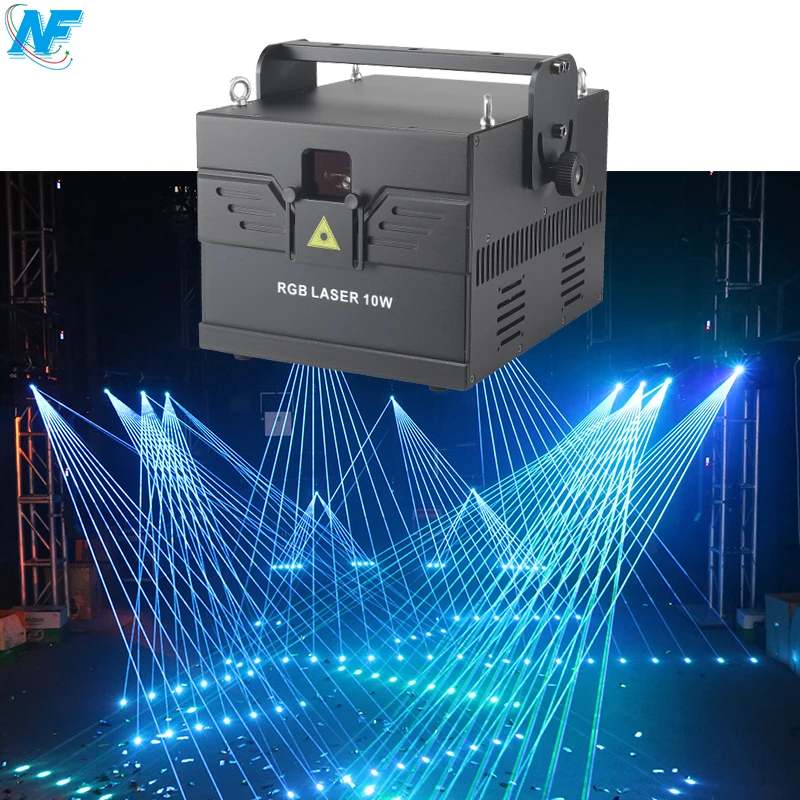APP Control 10W RGB Laser Light 40KPPS Animation Stage Show Weddings KTVs Blue Red Green Beams Dmx512 Mode 15W 20W Power Options