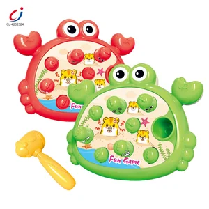 Chengji Early Educational Children Whack-a-mole Hammer Pounding Toys Cartoon Crab Whack a Mole Game Toy for Kids