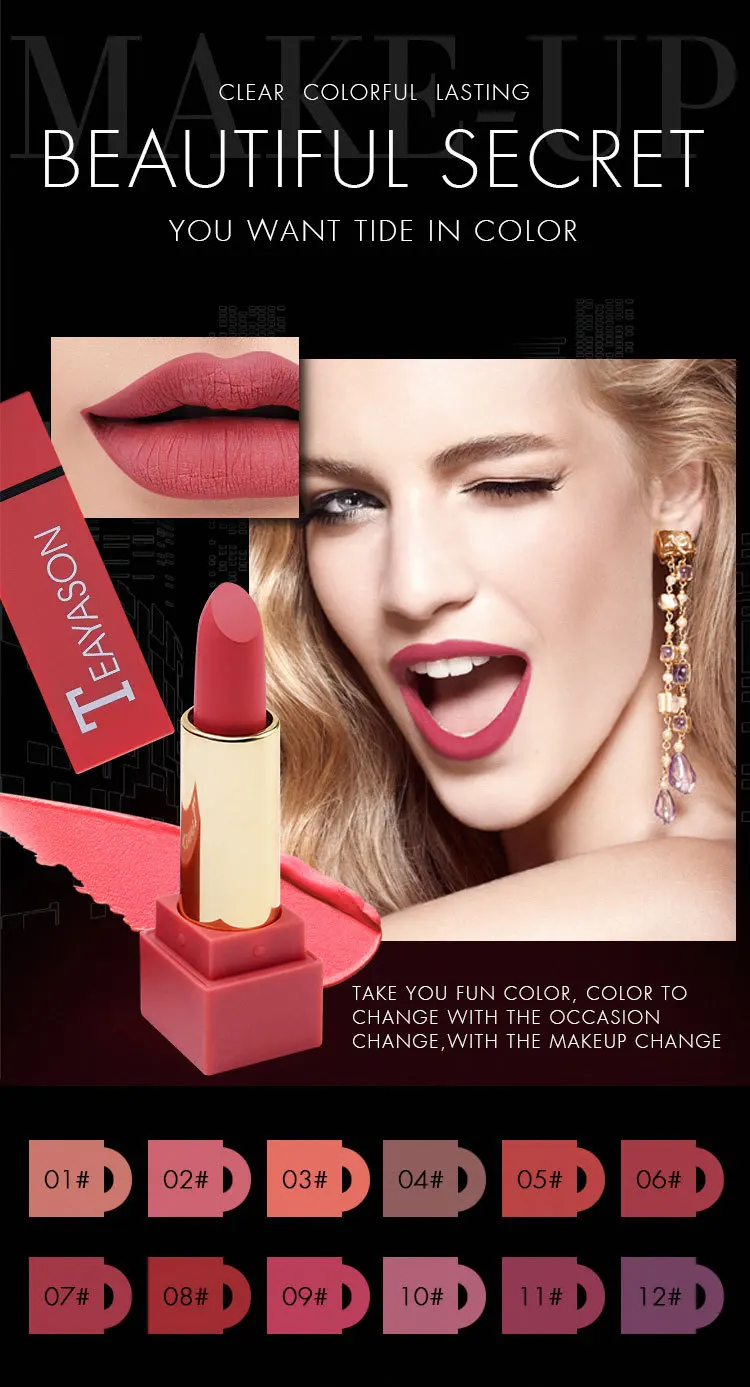 12pcs Velvet Matte Lipstick Set Matte Make Uplipstick Set Sexy Lipstick Waterproof Long Lasting 4846