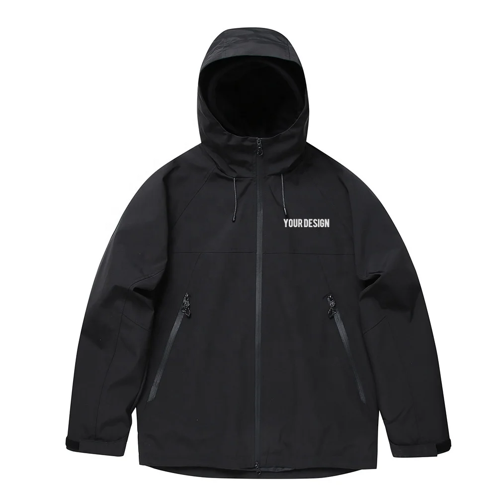 Soft Shell Men's Windbreaker Jacket Waterproof Lightweight Hooded Hiking Breathable Polyester Nylon Windbreaker Tracksuit