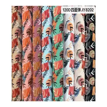 100%Polyester Fabric water-printing For Lady Dress Lady Breathable Satin Print Fabric