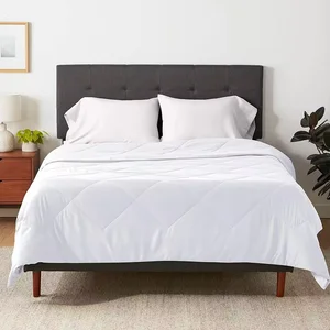 Pure White Hotel Duvet Insert and All-White Comforter for Luxury Bedding and Home Use Hypoallergenic and Easy Care