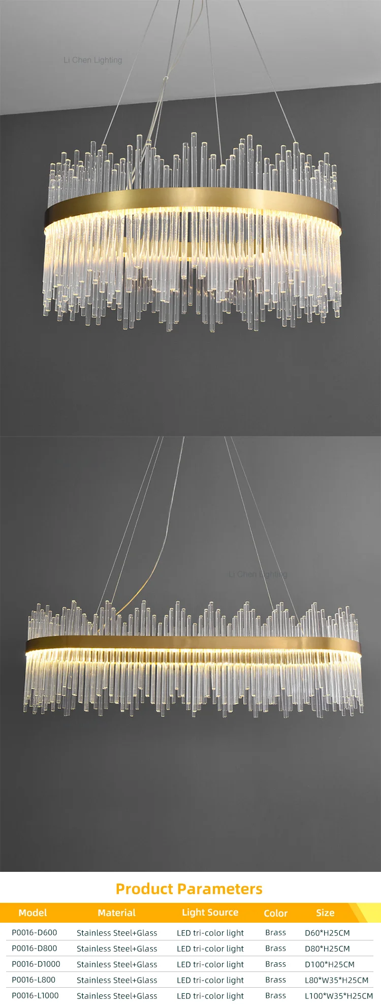 p0016 good quality vintage style dinning room decoration glass gold led pendant light-0