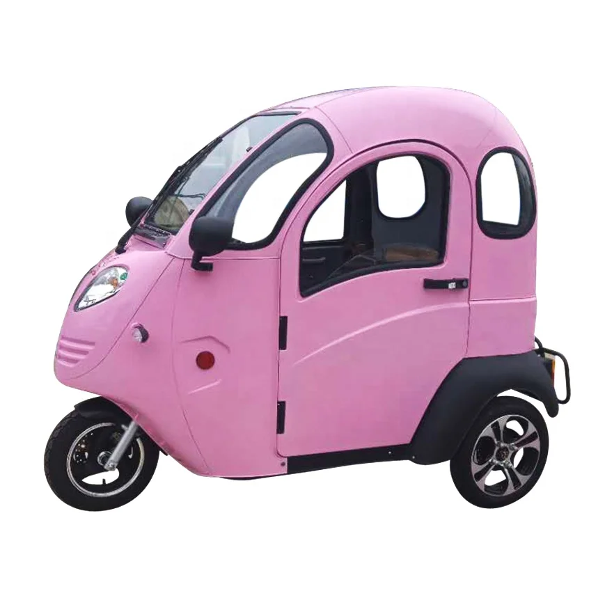 pink three wheel motorcycle