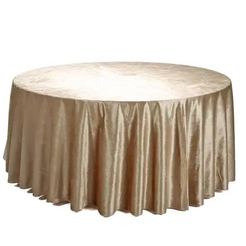Wholesale High Quality Premium Velvet Round Tablecloth for Wedding Decoration Tablecloth Cover