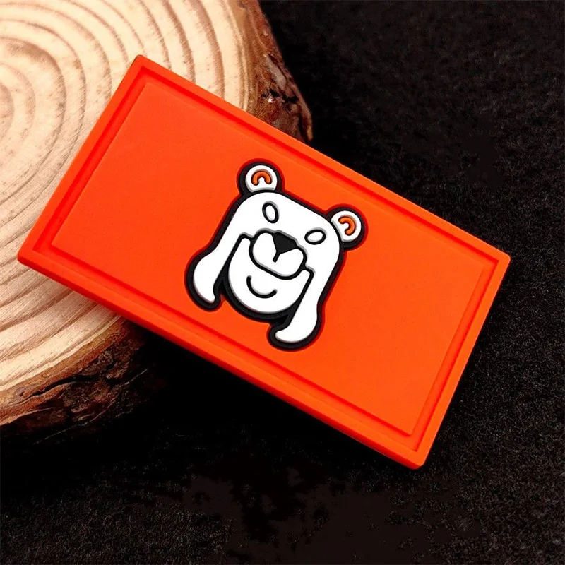Custom 3D Soft PVC Logo Heat Press Embossed Silicone Transparent Hat Usage Heart Shape Pvc Rubber Patches Velcro for Clothing