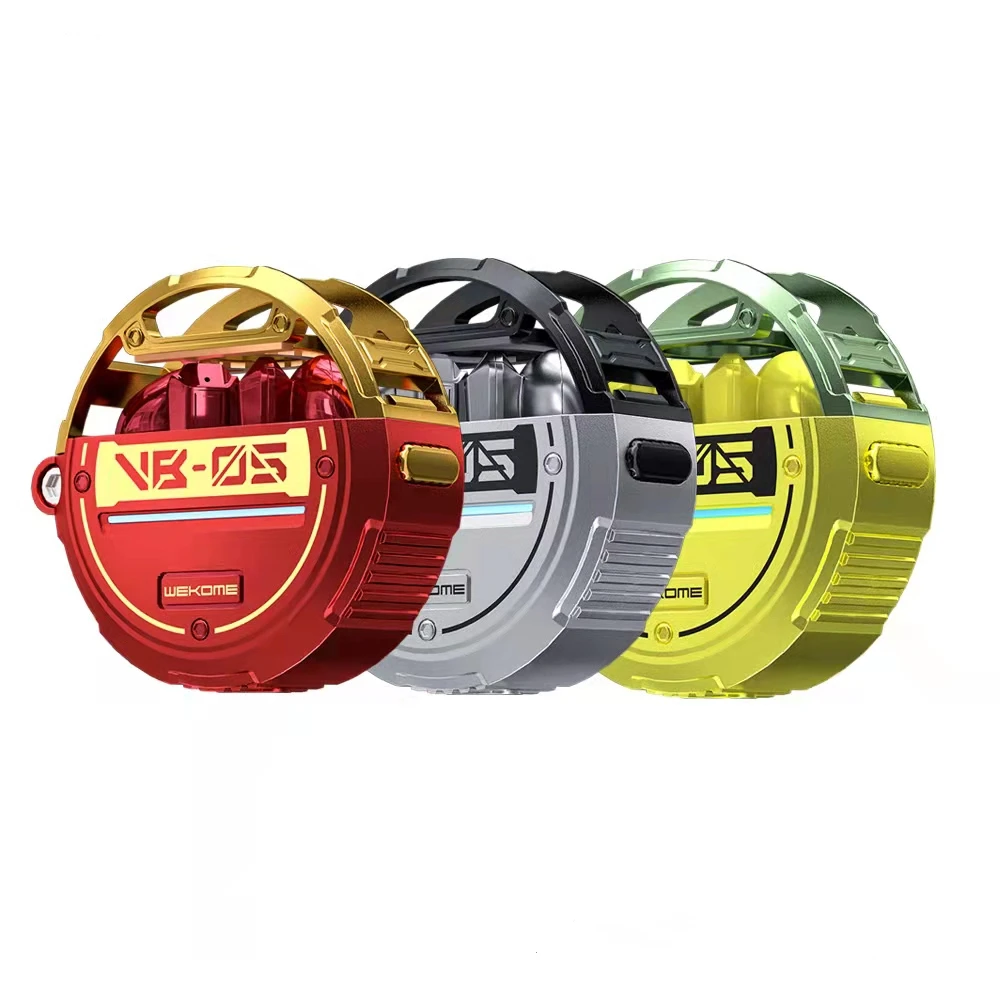 Беспроводные наушники-вкладыши с шумоподавлением и механическим дизайном Беспроводная игровая гарнитура роботом 3D стерео наушники