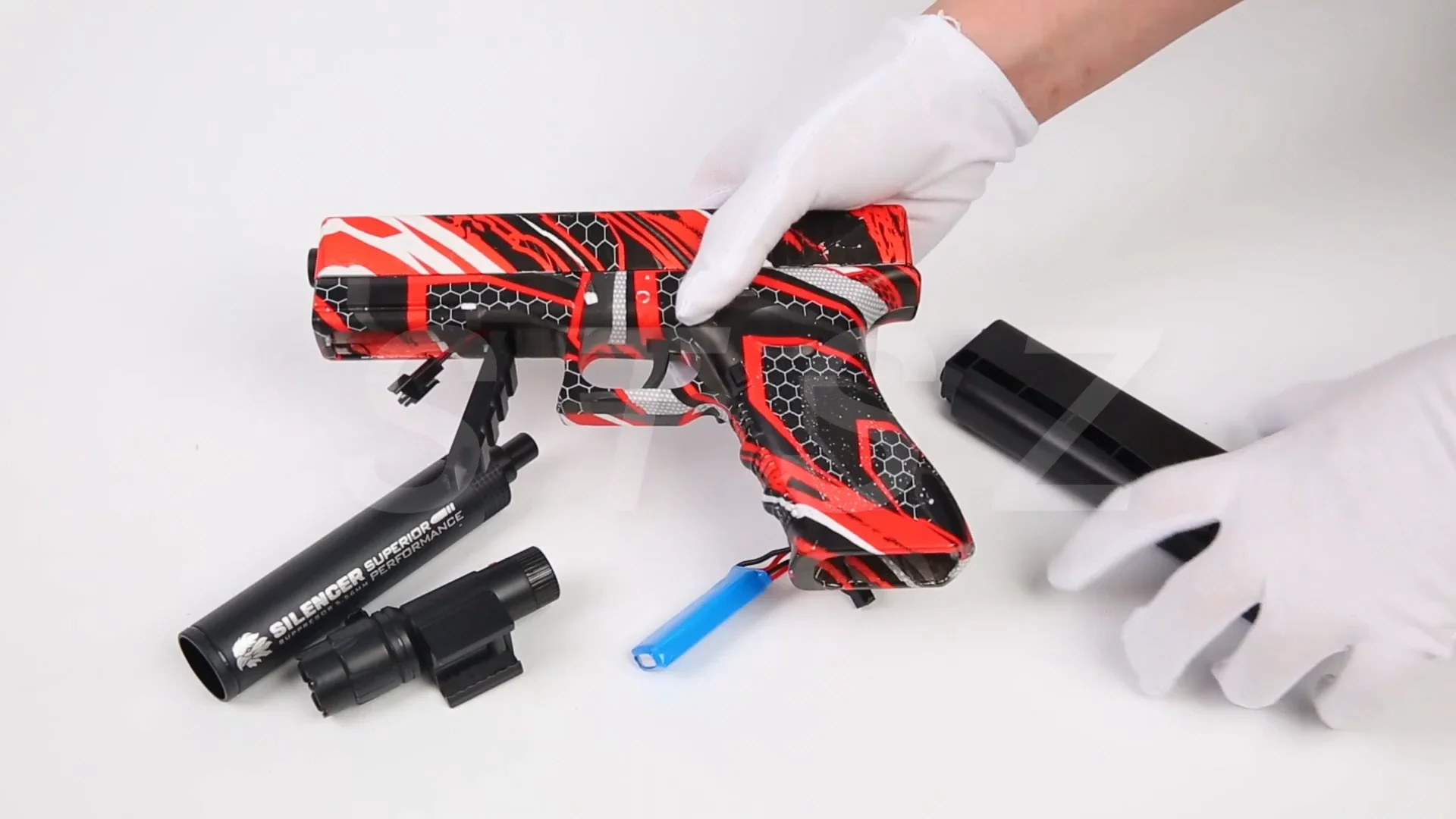 Electric Glock Gun Water Pistol 2022 Soft Splatter Shotgun Gel Ball