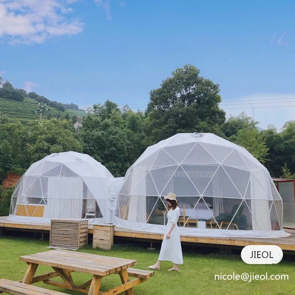 Waterproof PVC Domes , Glamping Geodesic Dome House for Sale