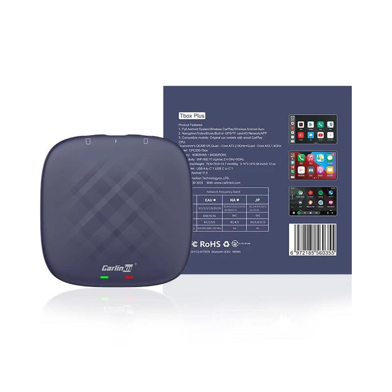 Carlinkit Tbox Plus 8G 128Gb Ai Box Android ワイヤレスカーステレオ