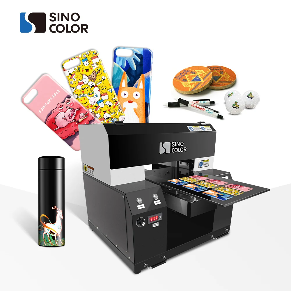 A4 Size UV Curent Flatbed Printer Metal Aluminium Plate Tin Can Metal Box Aluminium Printing Machine for Sale