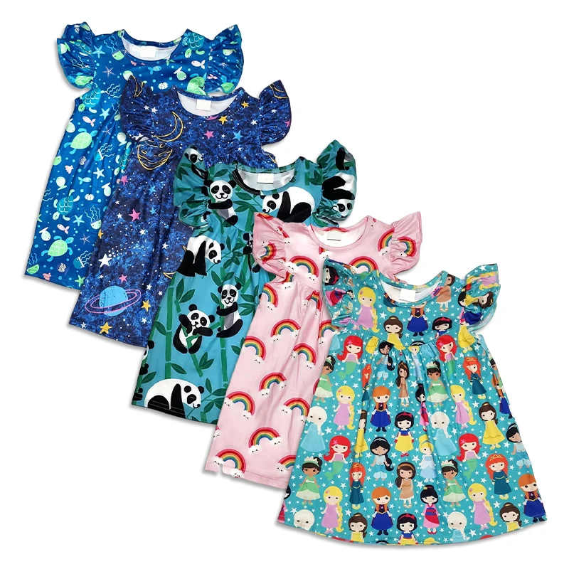 white christmas dresses Girls' Organic Cotton Summer Dress main image 1