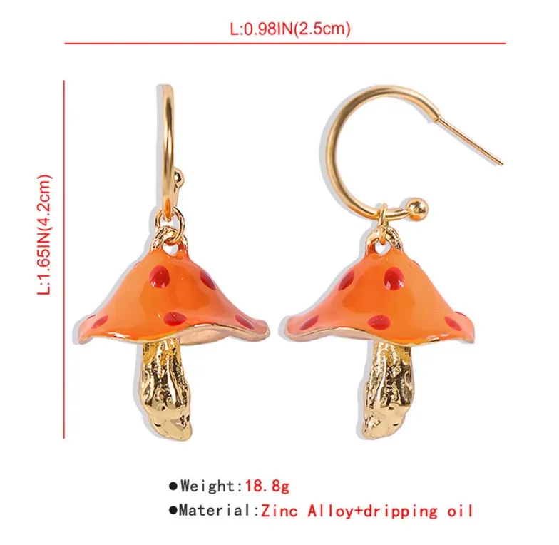 Personality Creative Cute Colorful Oil Dripping Plant Mushroom