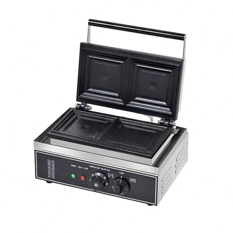 TEBAK Sandwich Waffle Maker Two Option Full Size square Triangle Sandwiches Makers Single-head Toaster