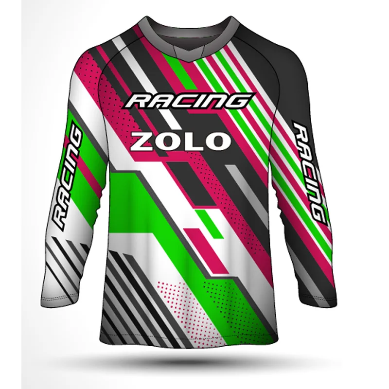 Мотоциклетная рубашка с V-образным вырезом и принтом в виде