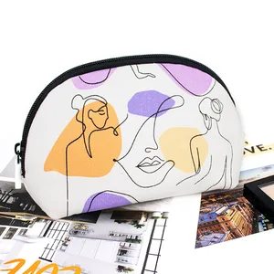 Travel Fashion Women Small Canvas Beauty Make Up Pouch Cosmetic Bag