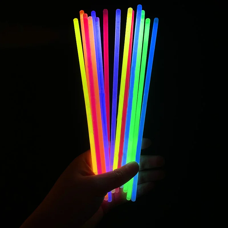 100 Pcs Party Fluorescence Light Glow Sticks Bracelets Necklaces Neon ...