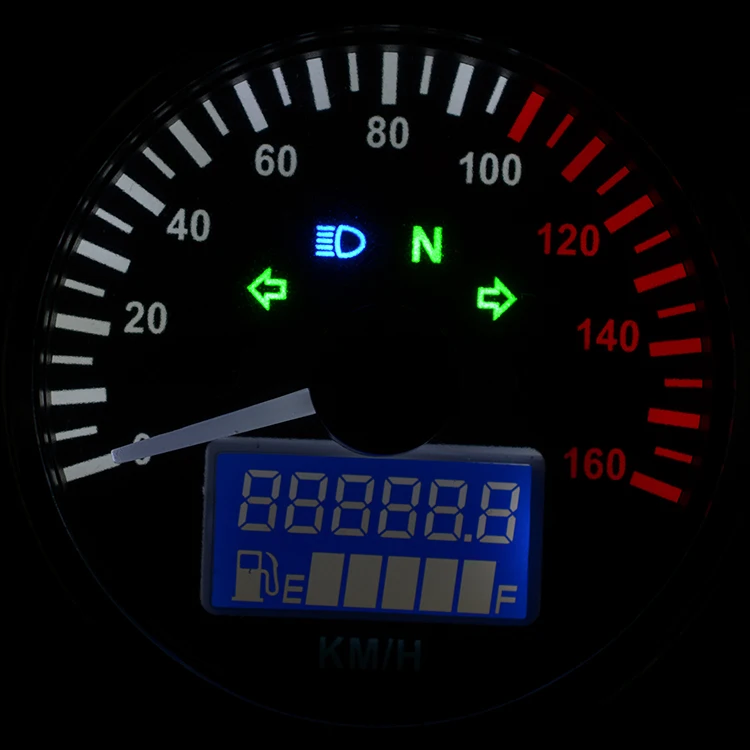 Крутой светодиодный фонарь Универсальный одометр спидометр для мотоцикла км/ч