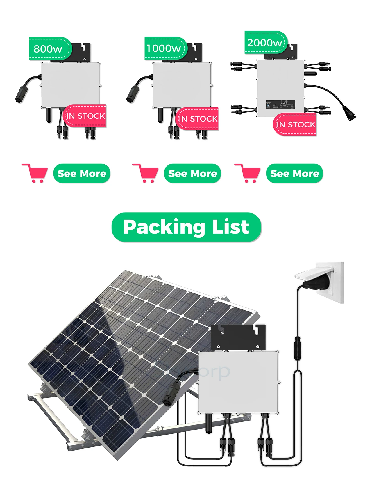 Balcony Solar System 800w Micro Inverter Solar Panel 800w Solar Panel ...