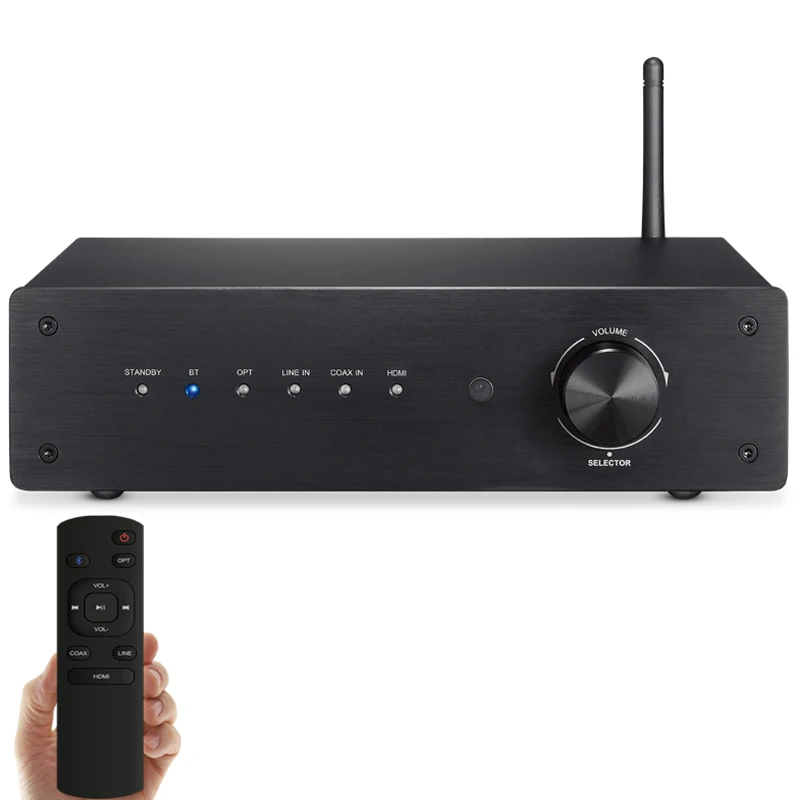 Bluetooth 5.0 Audio Amplifier with 2 x 100 Watt RMS and 3 Channel (2.1) Stereo Receiver