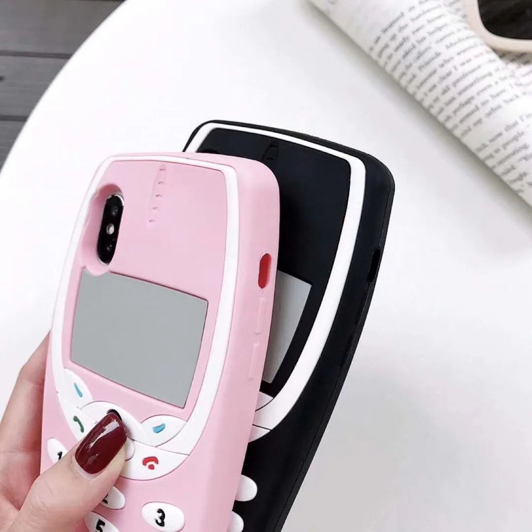 Funda para móvil retro 3d clásica con cordón para iphone_voghion.com