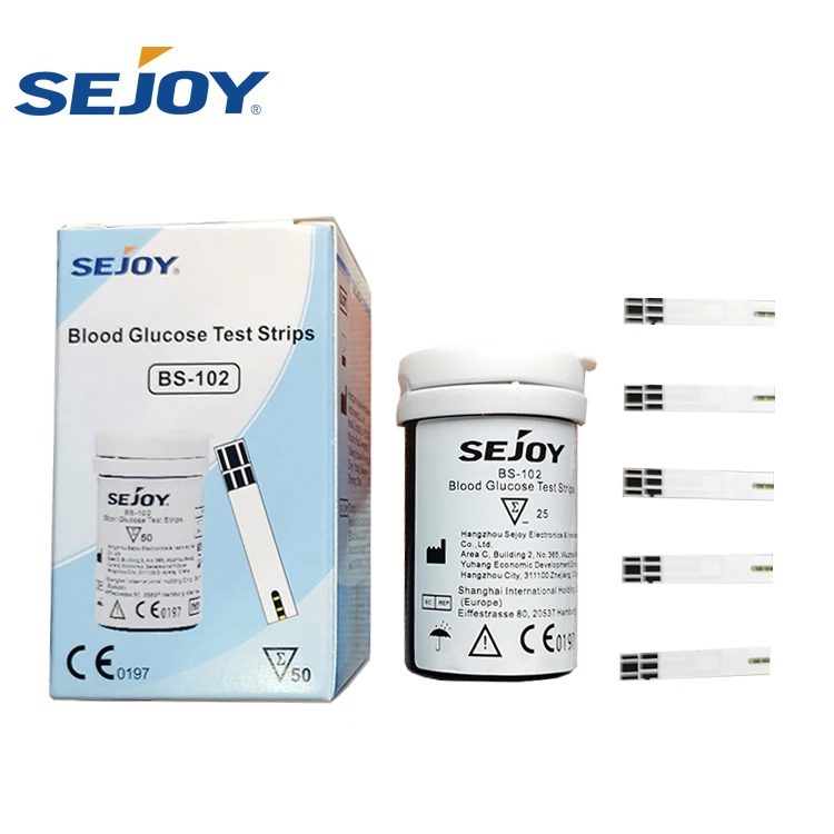 Sejoy No Coding Glucometer test Strips Blood Sugar test Strips