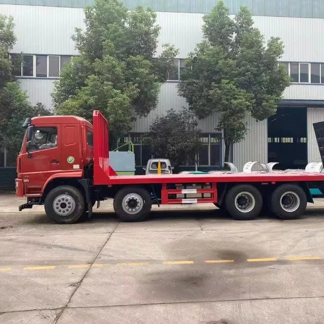 Original 8*4 Flatbed Transport Vehicle DV5 New Condition Front Four Rear Eight Diesel Fuel Manual Transmission