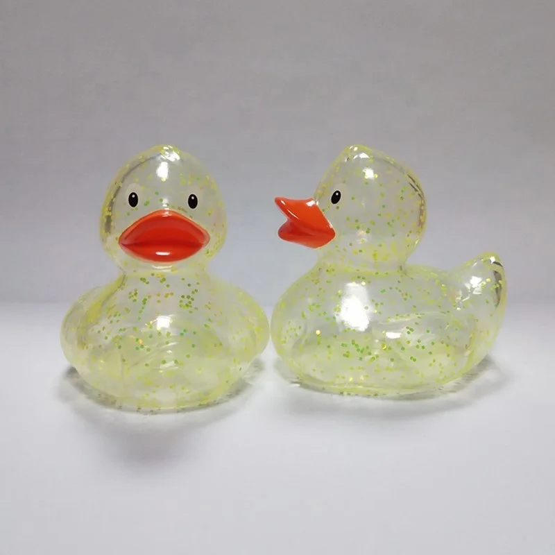 Transparent Rubber Duck With Different Templates Glitters for Kids