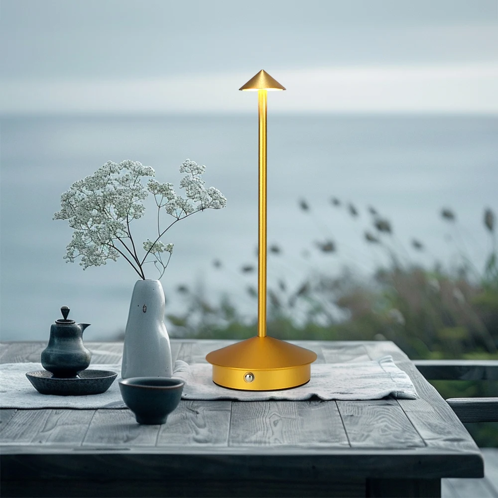 Energy saving rechargeable table lamp USB rechargeable 3 step dimmable bedroom bedside coffee dining room table lamp