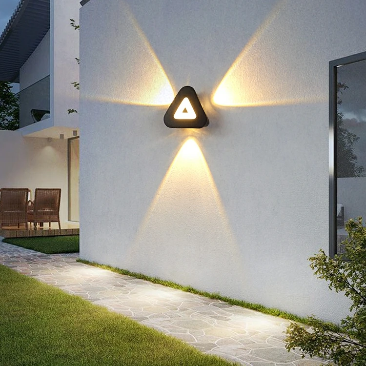 Modern Minimalist Triangle Shape LED Wall Lamps Nordic Style Outdoor Wall Lamps Living Room 12W AC85-265V Simple Fancy Lighting