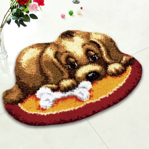 Latch Hook Kits Rug with Crochet Needlework Crafts Shaggy DIY