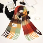 Check Scarves Hot Selling Faux Wool Plaid Check Lady Scarf Winter - FASHION DESIGN