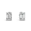 10k white gold + emerald cut 4*6mm