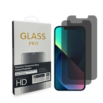 Factory Wholesale 1 2 Pack For iPhone 13 12 11 X xr pro Max 9H 2.5D Anti For iphone 13 Privacy Screen Protector Tempered Glass