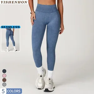 YISHENHON Custom High Waist Gym Womens Sport Seamless Yoga Legging High Quality Breathable Butt Lift Running Fitness Clothes